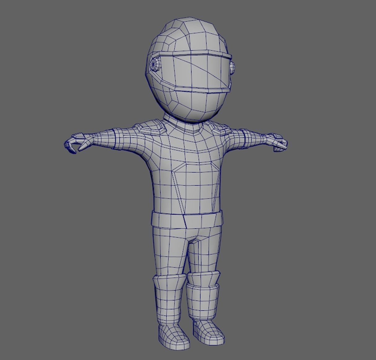 Lowpoly Character Set - 5 Pieces Low-poly 3D model_6