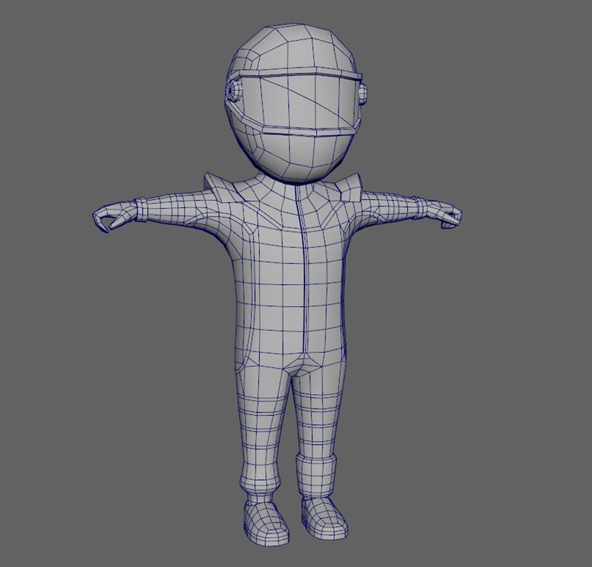 Lowpoly Character Set - 5 Pieces Low-poly 3D model_4