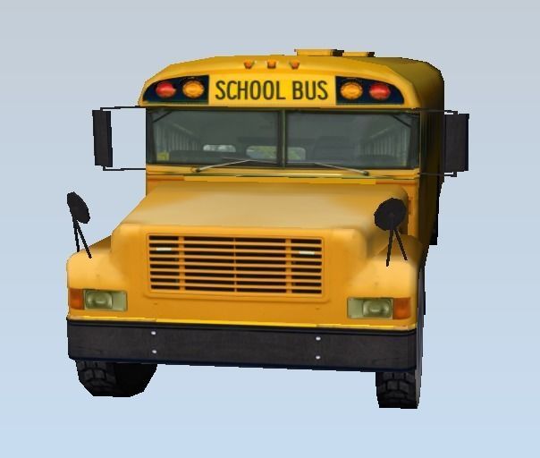 Yellow School Bus Low-poly 3D model Low-poly 3D model_1