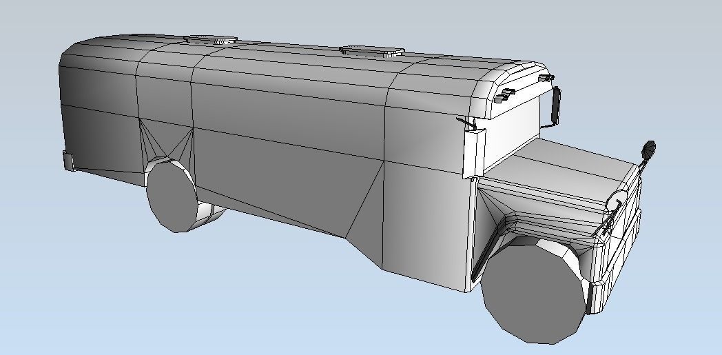 Yellow School Bus Low-poly 3D model Low-poly 3D model_5