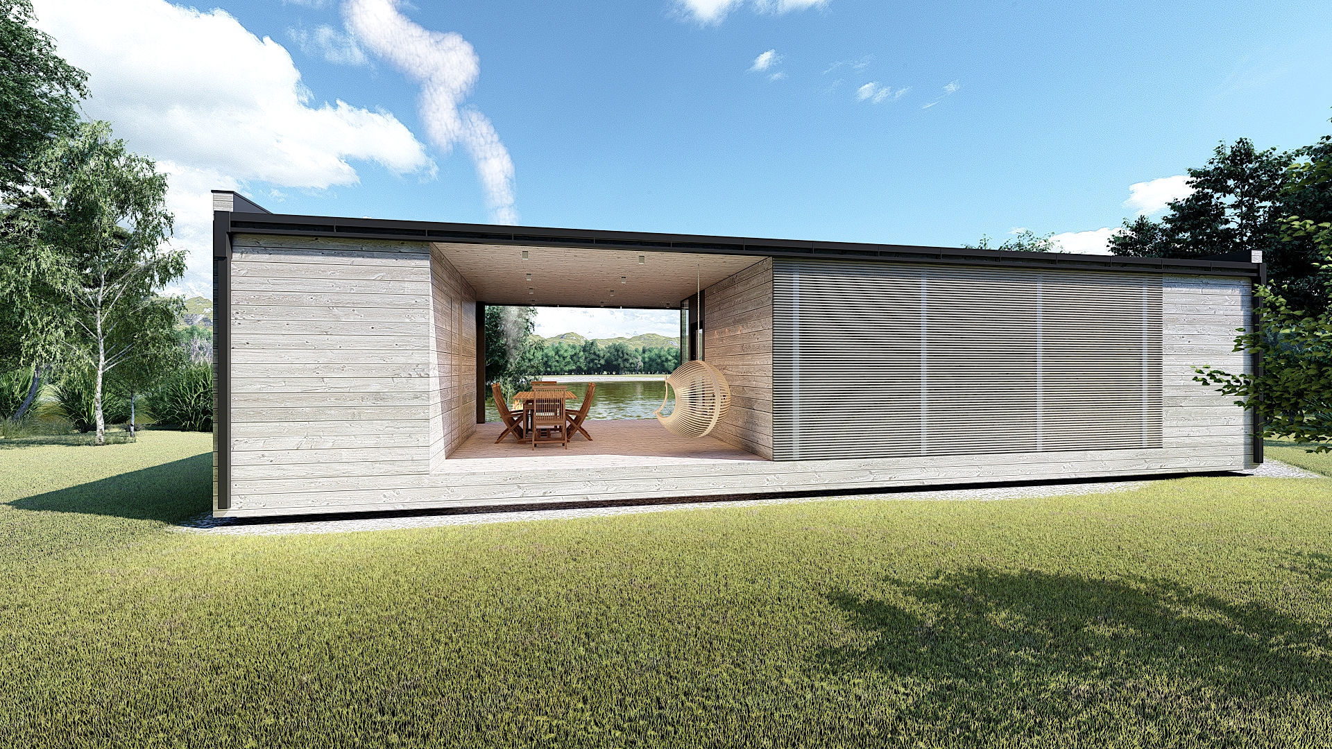 EMA 54 vacation house residential house tiny house Low-poly 3D model_13