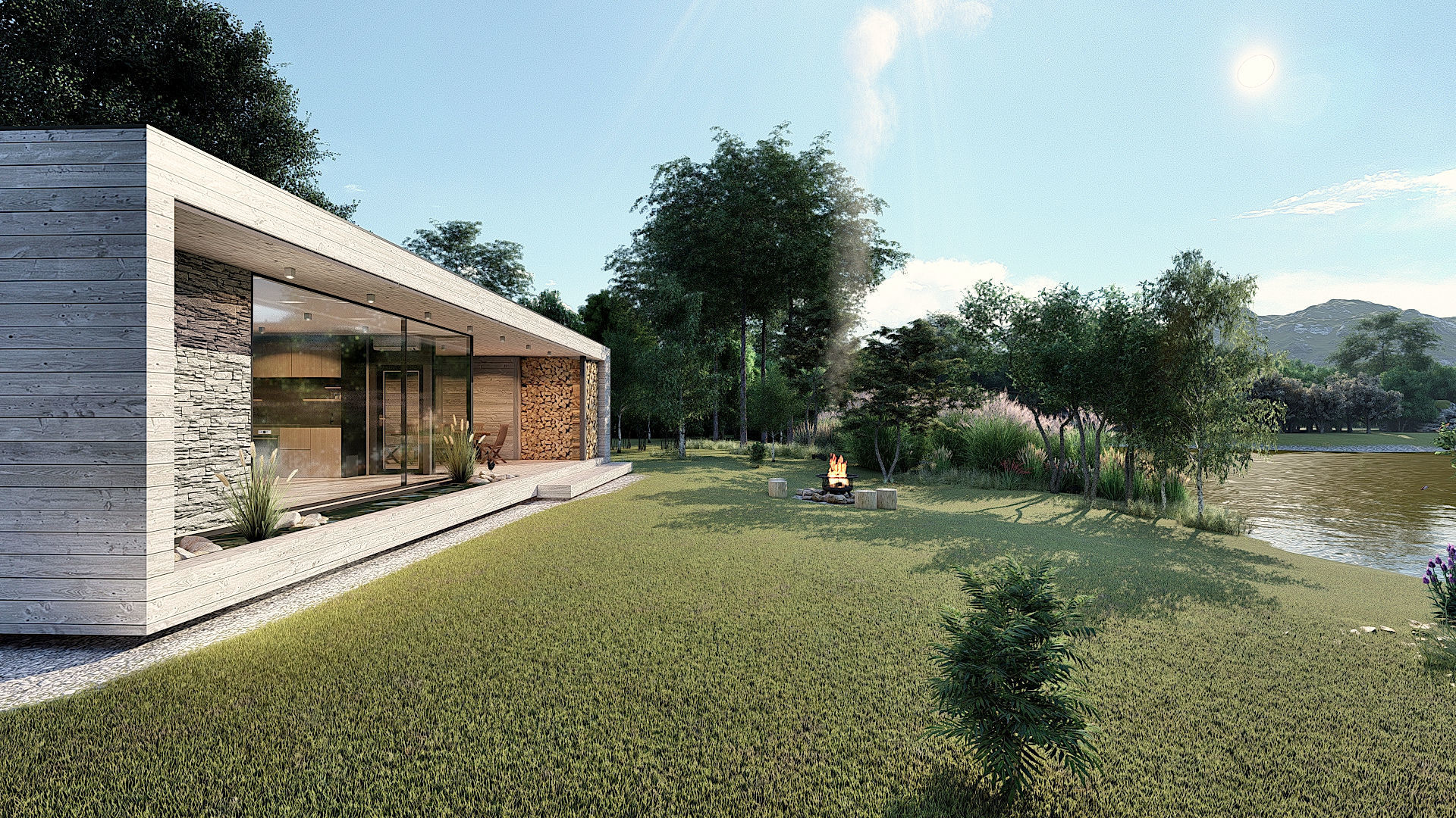 EMA 54 vacation house residential house tiny house Low-poly 3D model_8