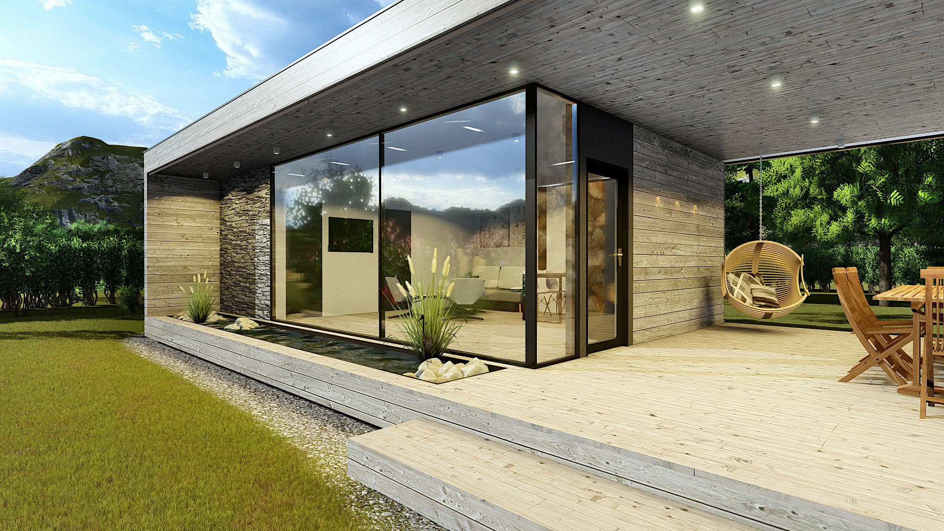 EMA 54 vacation house residential house tiny house Low-poly 3D model_19