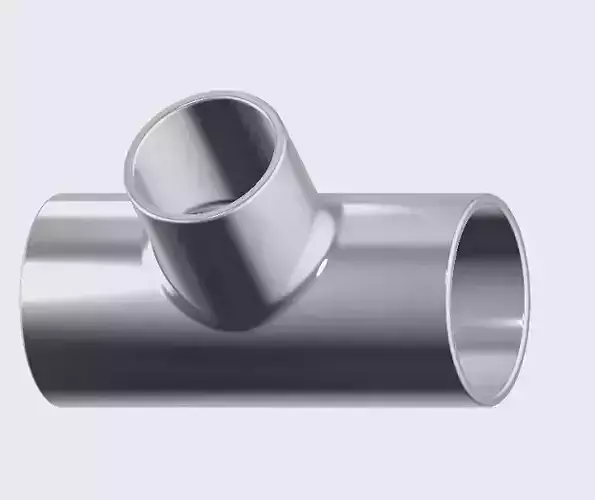 Reducing Tee Fitting 3D print model Reducing Tee Fitting 3D print model