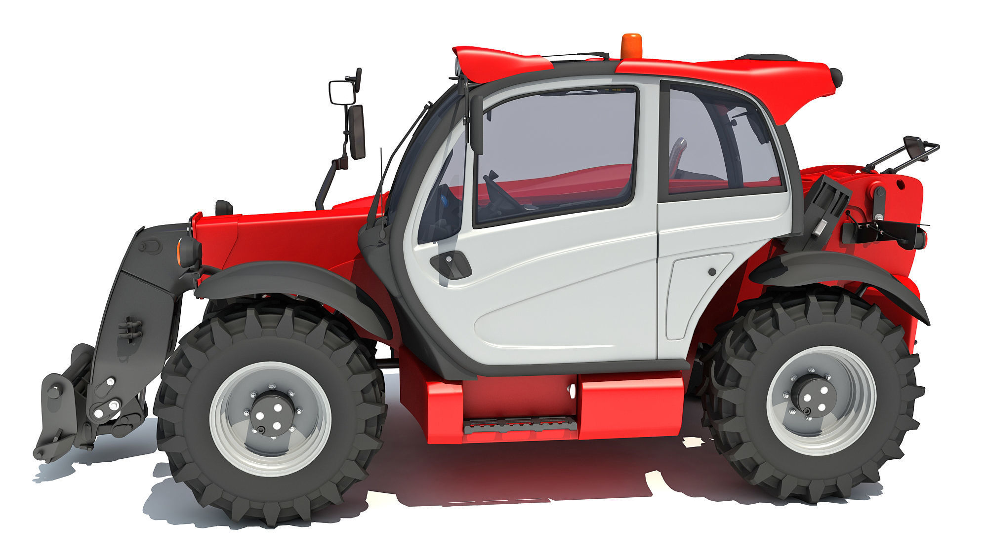 Telescopic Terrain Telehandler 3D model_1