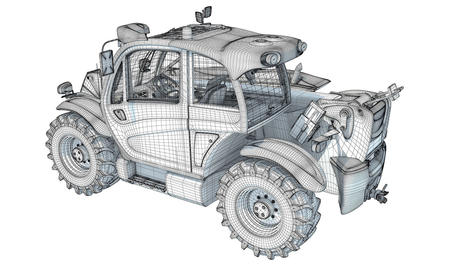 Telescopic Terrain Telehandler 3D model_15