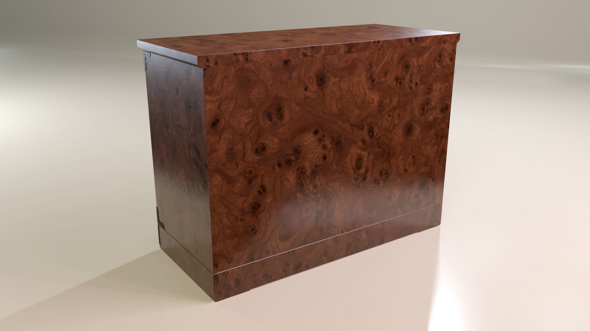 Japanese folk art chest of drawer 3D model_3