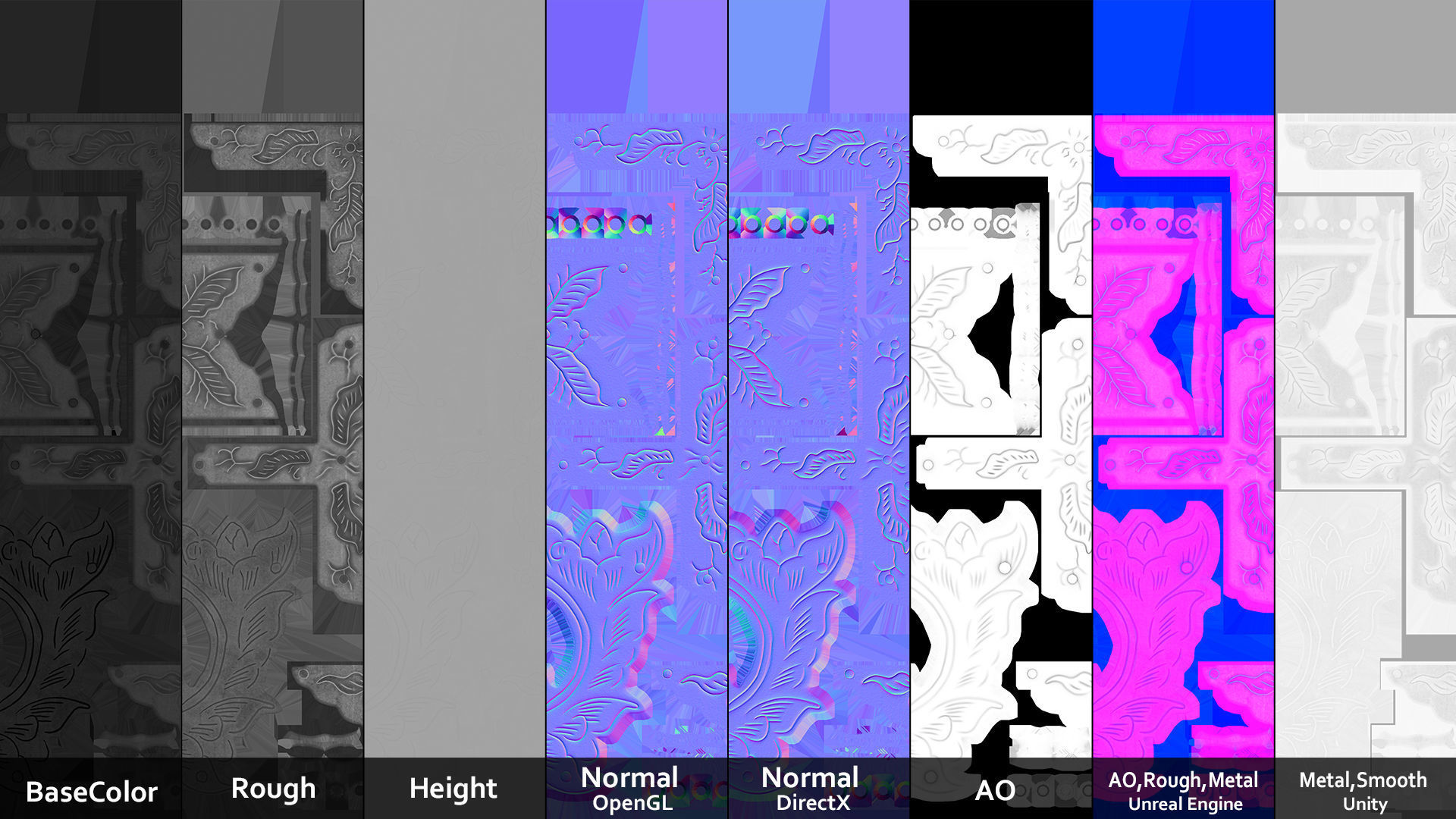 Japanese folk art chest of drawer 3D model_19