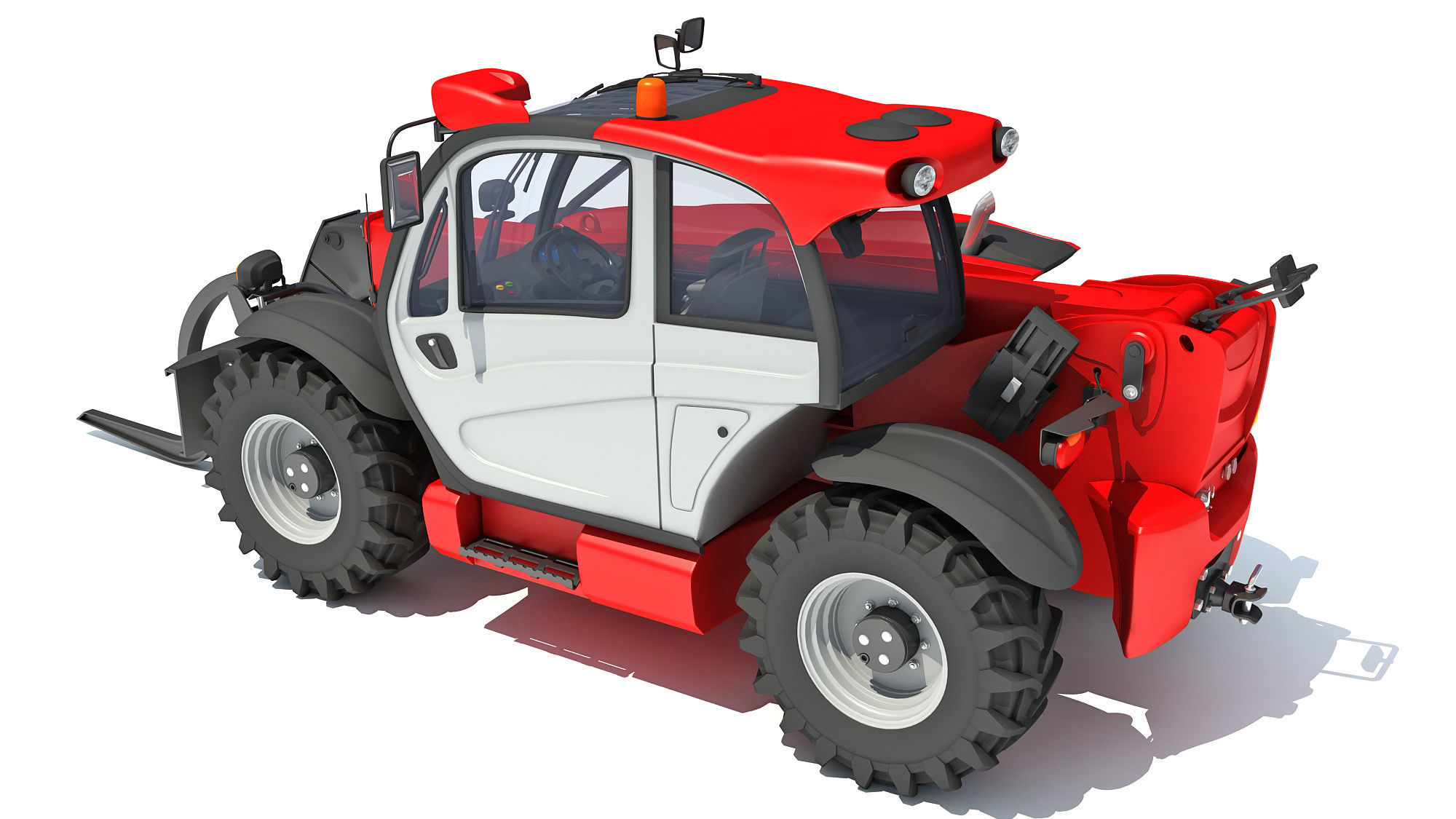 Telehandler tractor 3D model_2