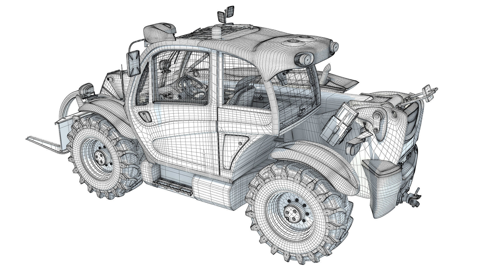 Telehandler tractor 3D model_15
