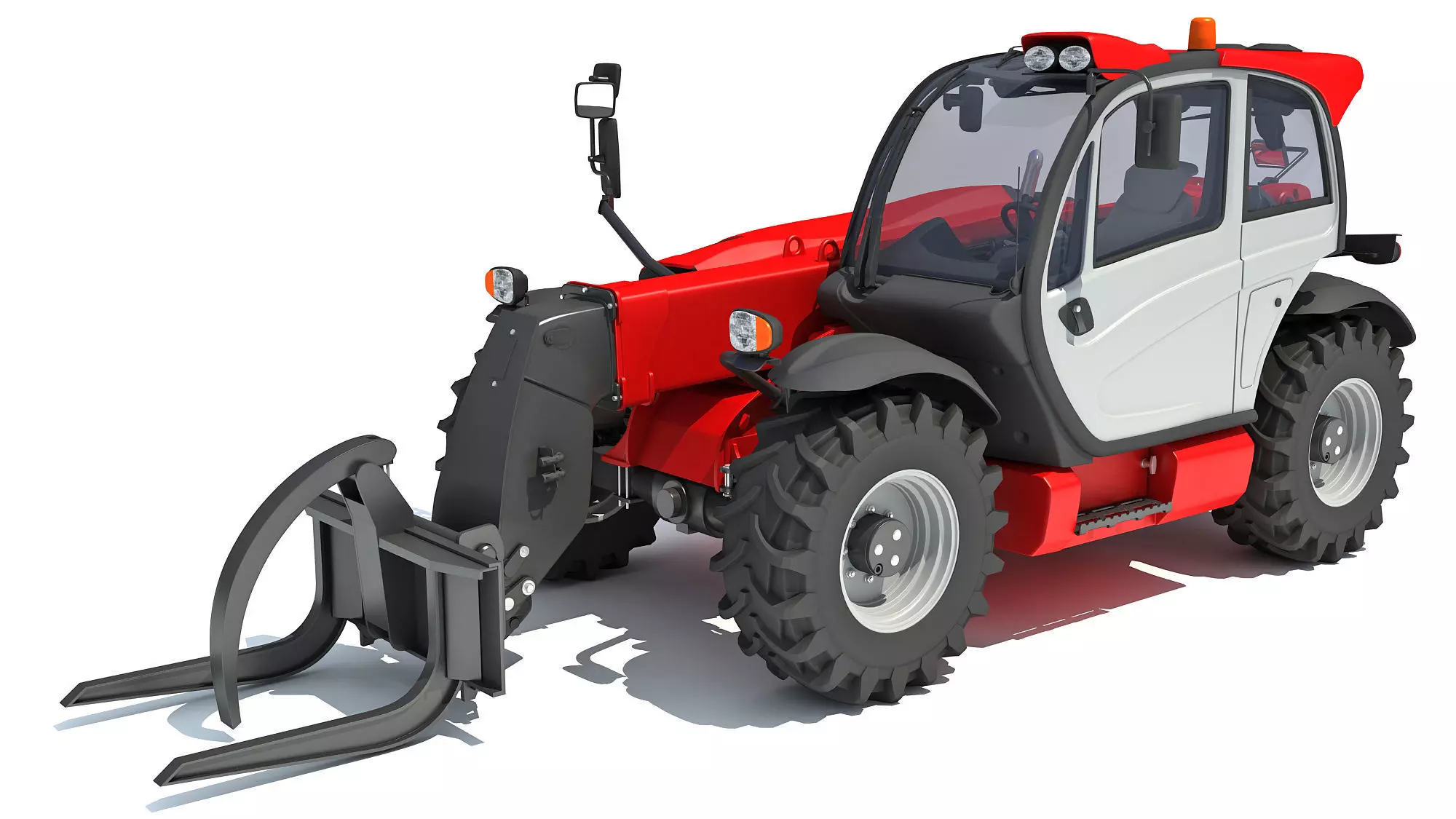 Telehandler tractor 3D model_0