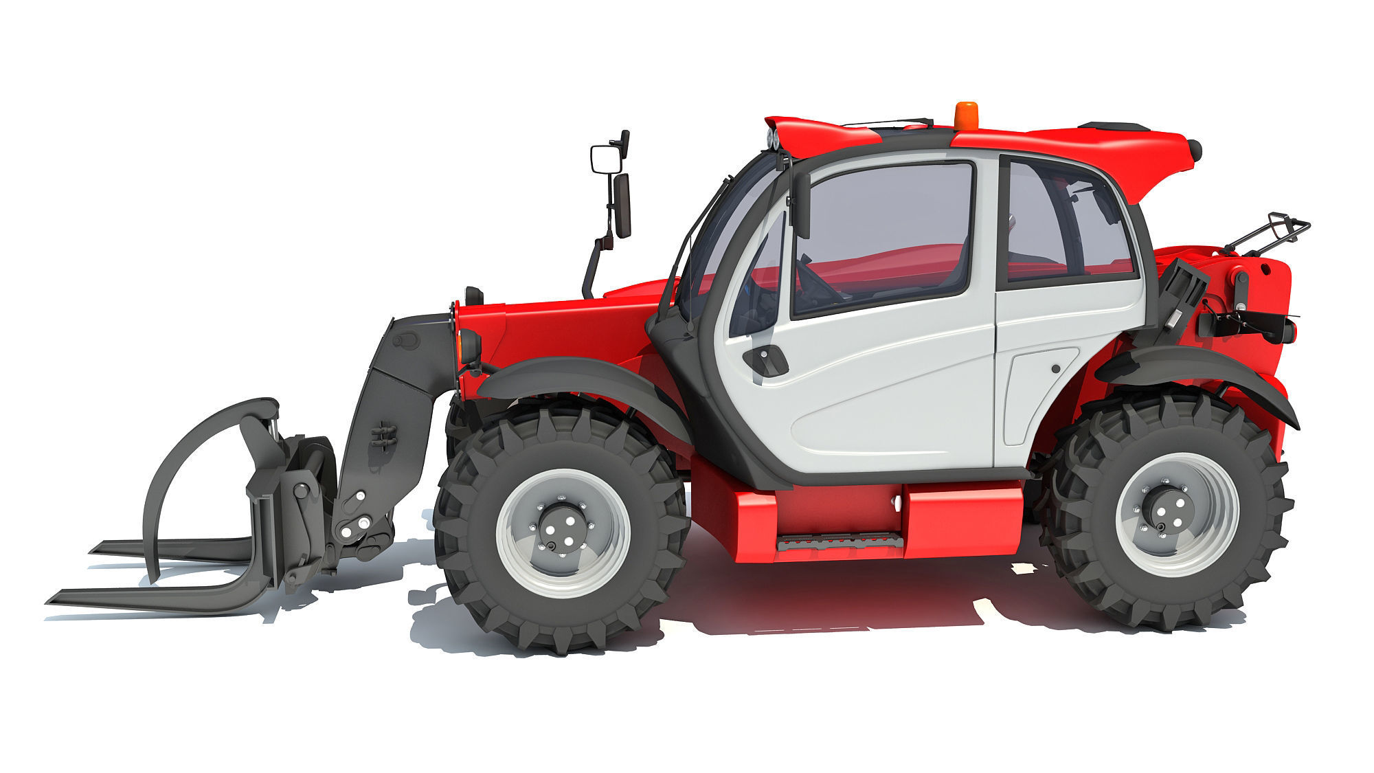 Telehandler tractor 3D model_1