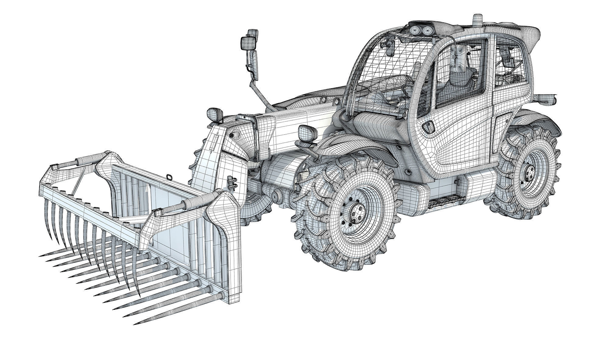 3D Manitou Telehandler 3D model_14