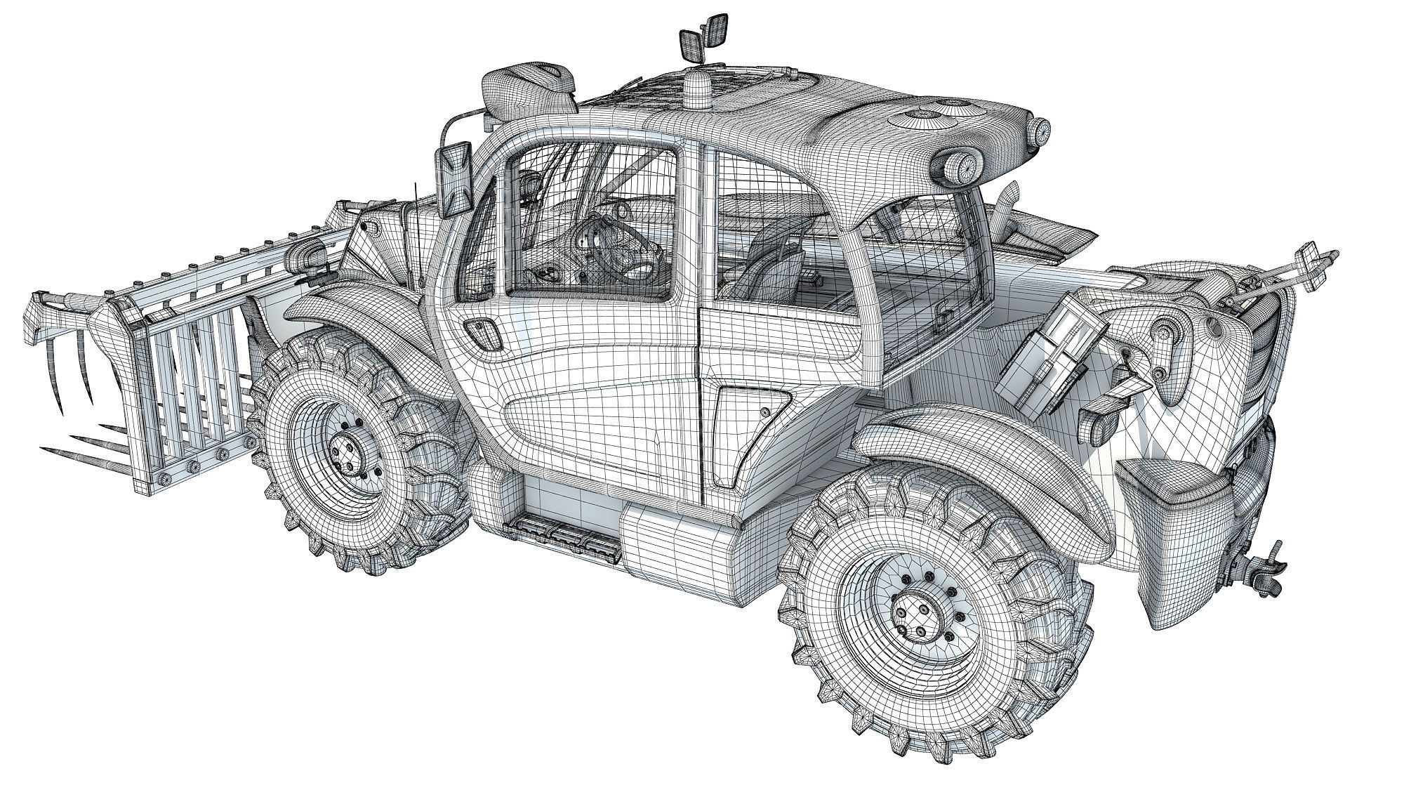 3D Manitou Telehandler 3D model_15