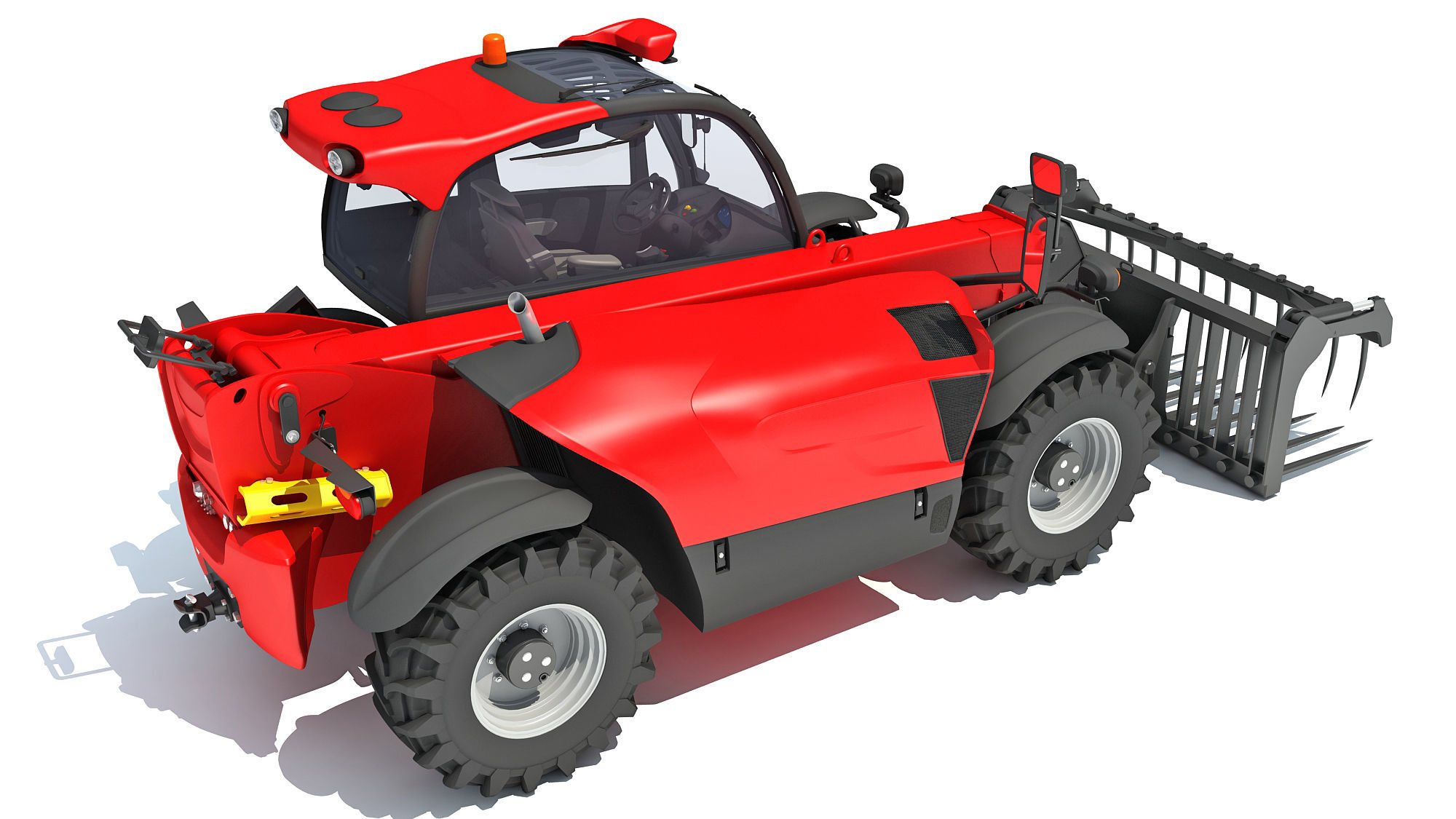3D Manitou Telehandler 3D model_6