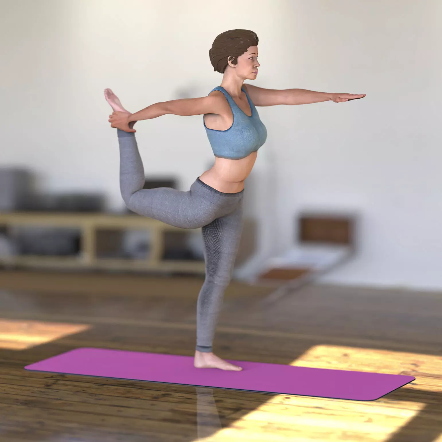 PILATES POSE 1 3D model
