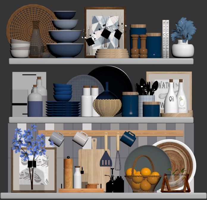 kitchen accessories 001 3D model_5