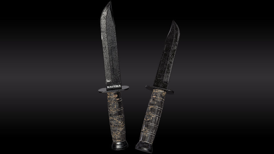 Military Hunting Knife - 3D Model Low-poly 3D model_1