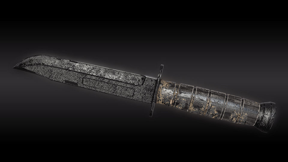 Military Hunting Knife - 3D Model Low-poly 3D model_3