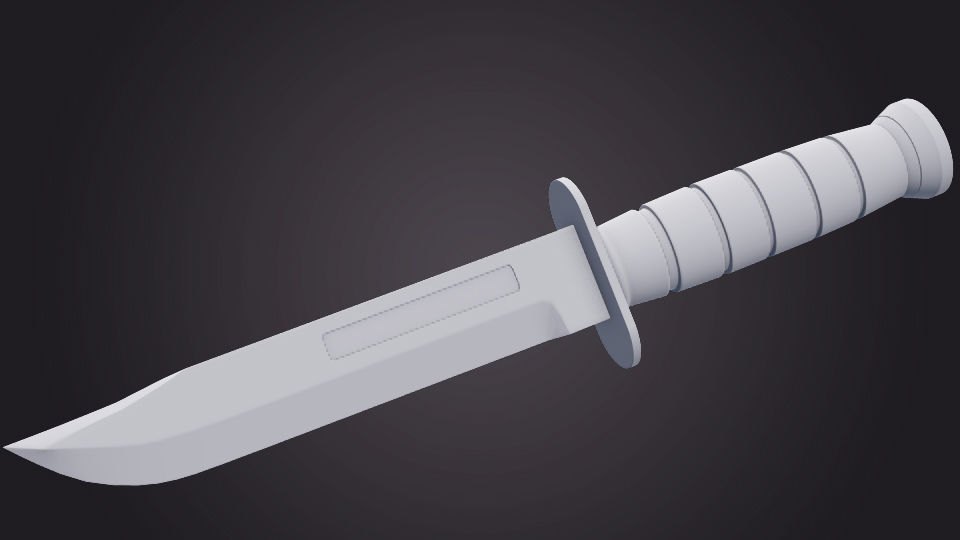 Military Hunting Knife - 3D Model Low-poly 3D model_5