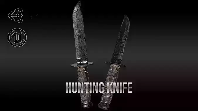 Military Hunting Knife - 3D Model