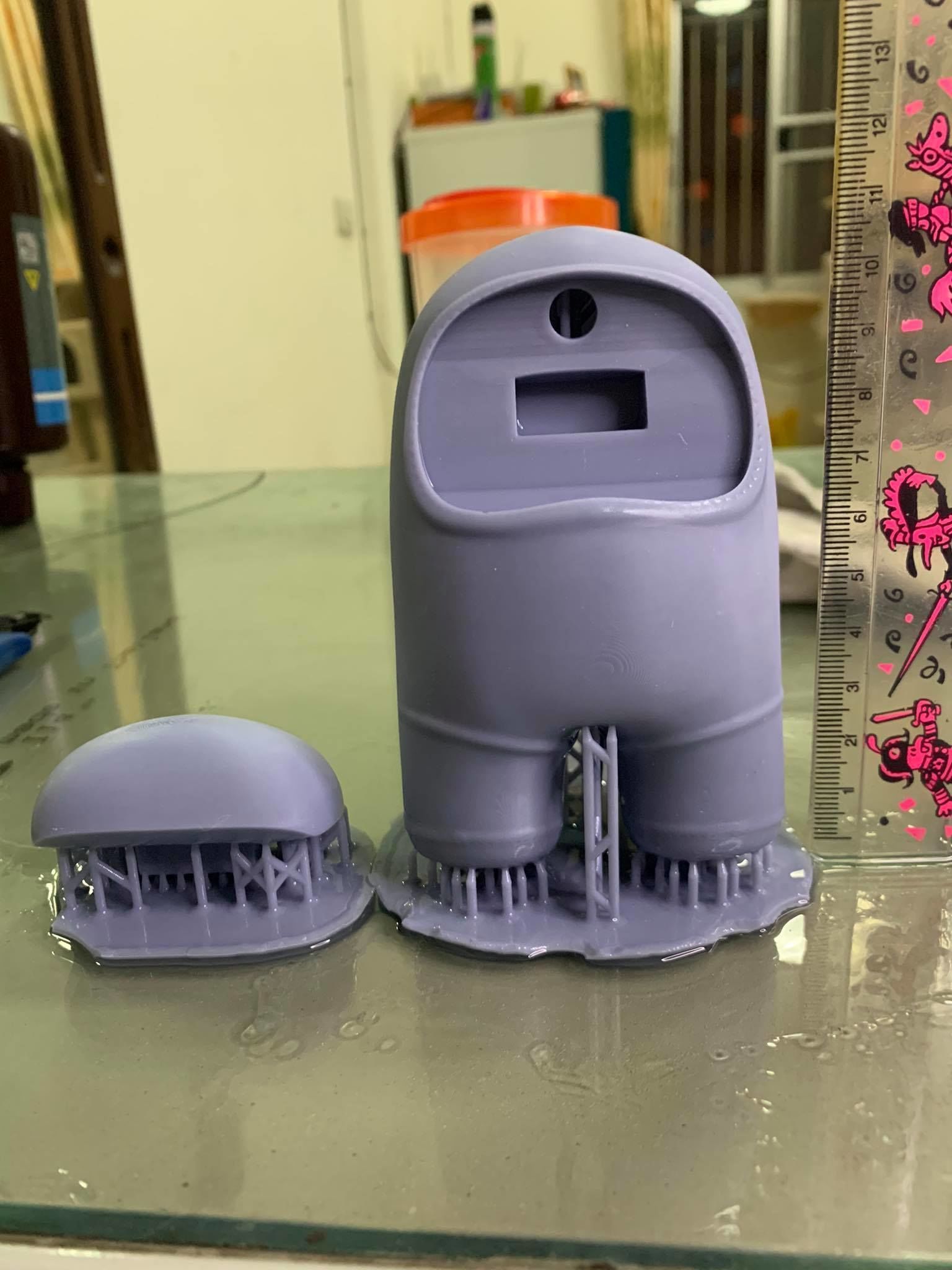 AmongUs With Hat HD 3D Print 3D print model_3