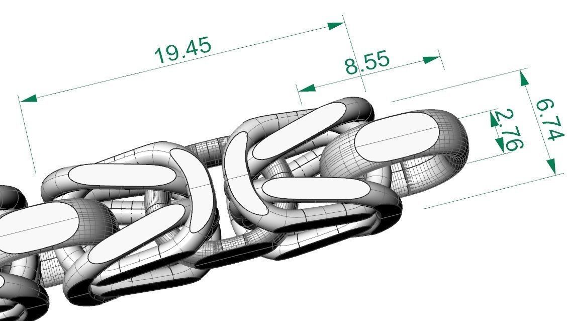 chain or bracelet royal byzantine 3D print model_8