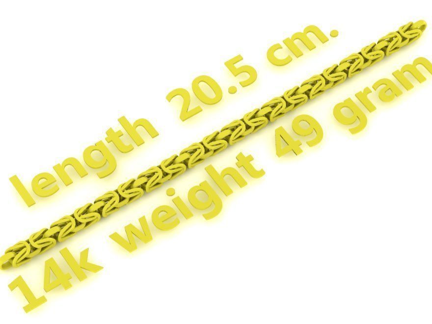 chain or bracelet royal byzantine 3D print model_3