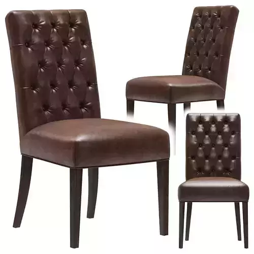 Restoration Hardware Bennett Parsons Leather Side Chair