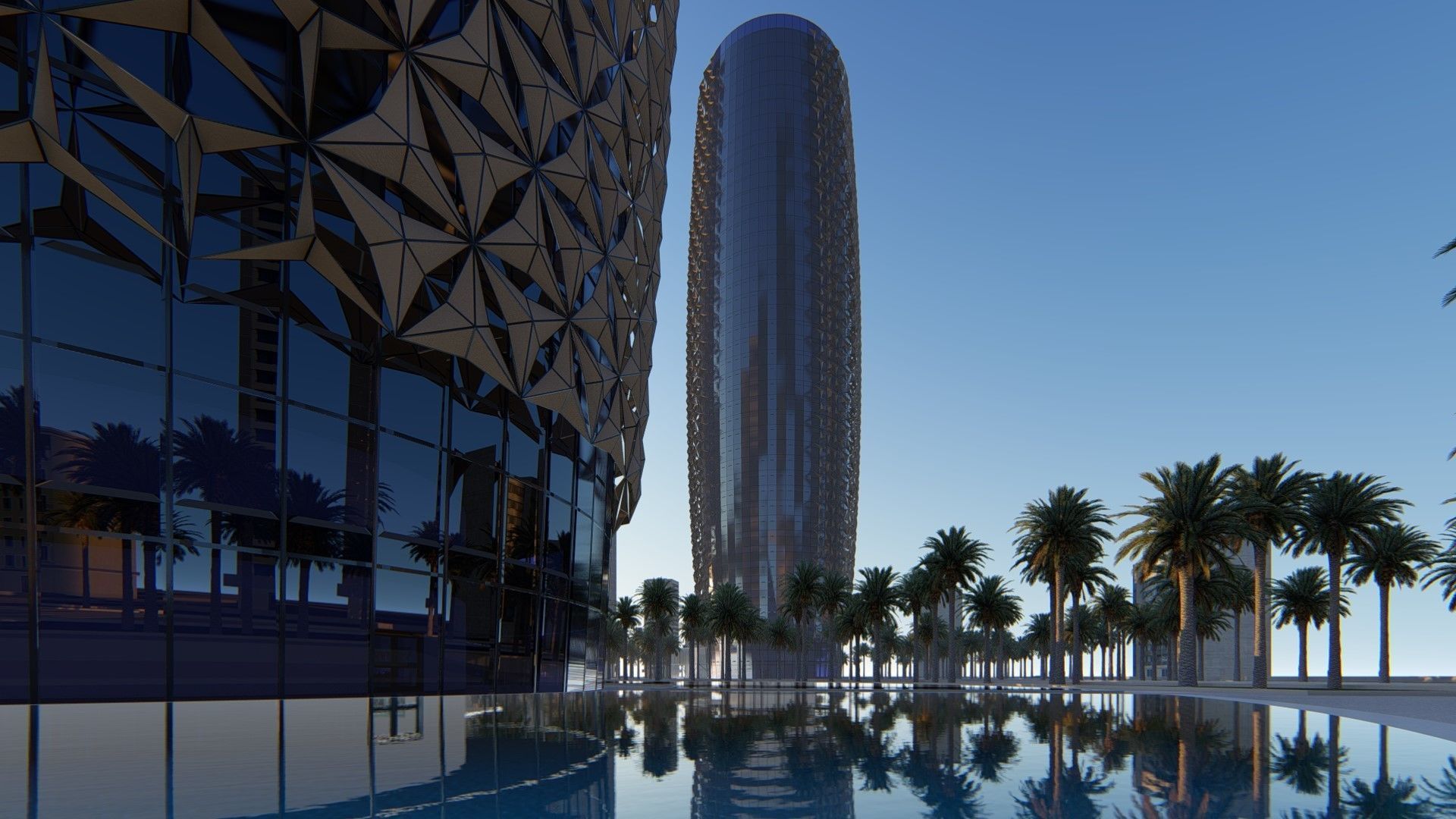 Parametric Tower Facade  3D model_17