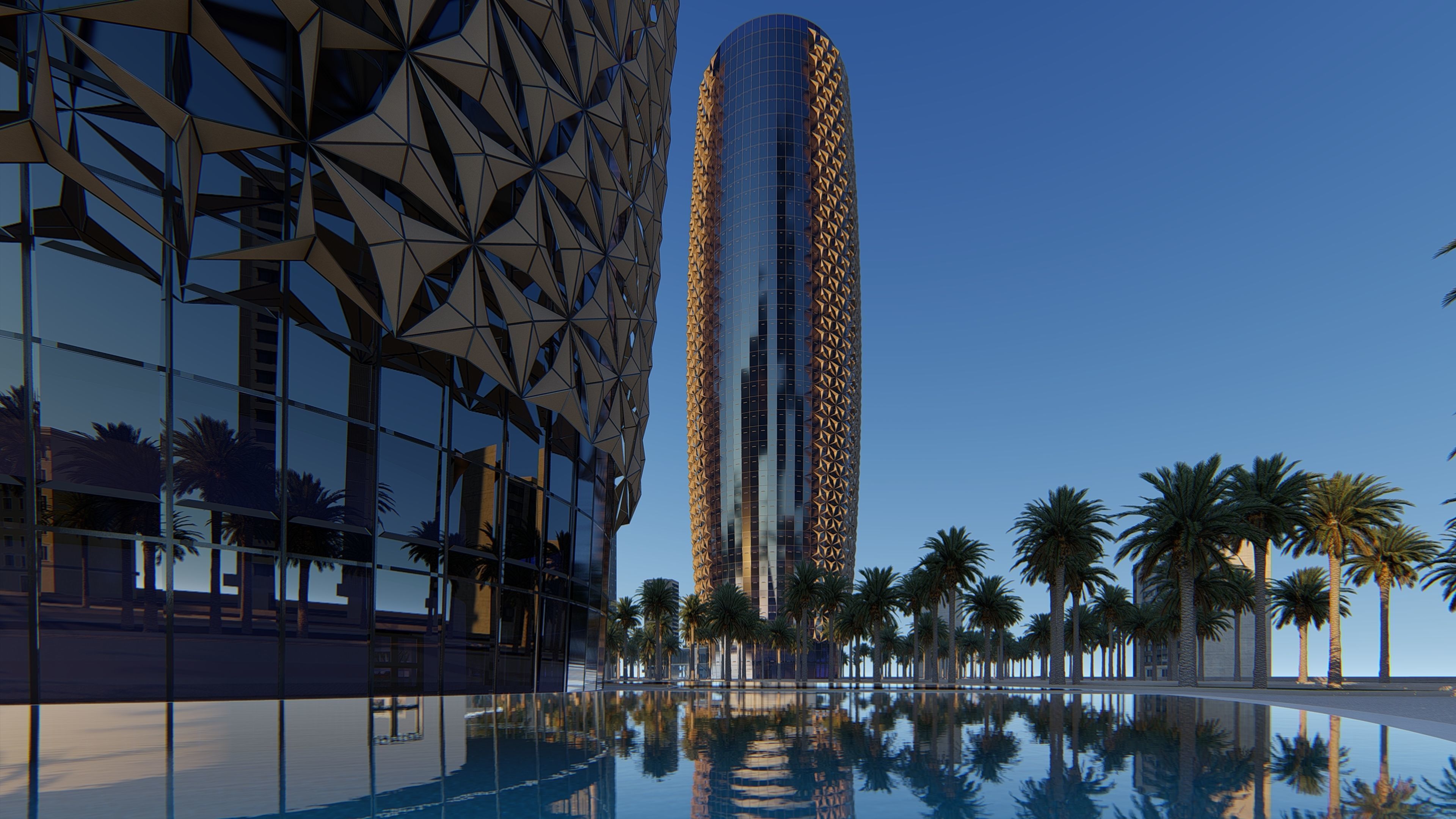 Parametric Tower Facade  3D model_18