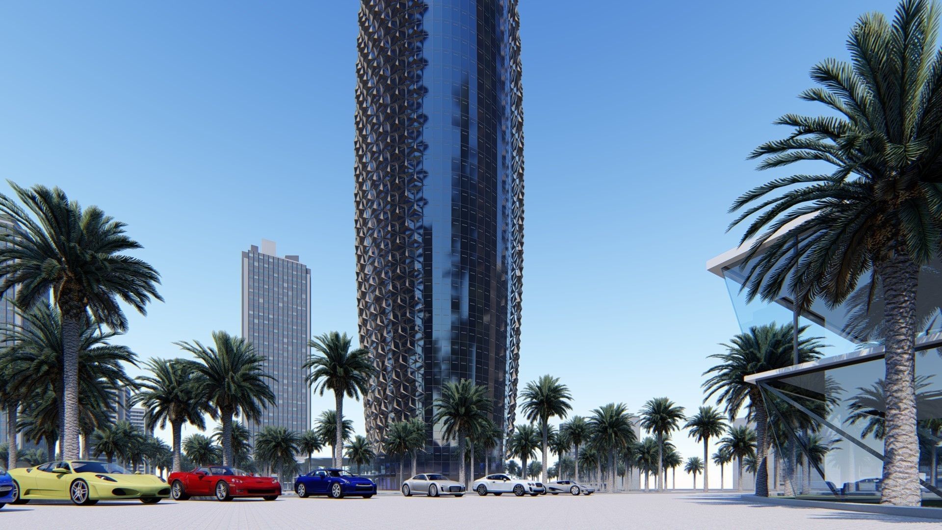 Parametric Tower Facade  3D model_15