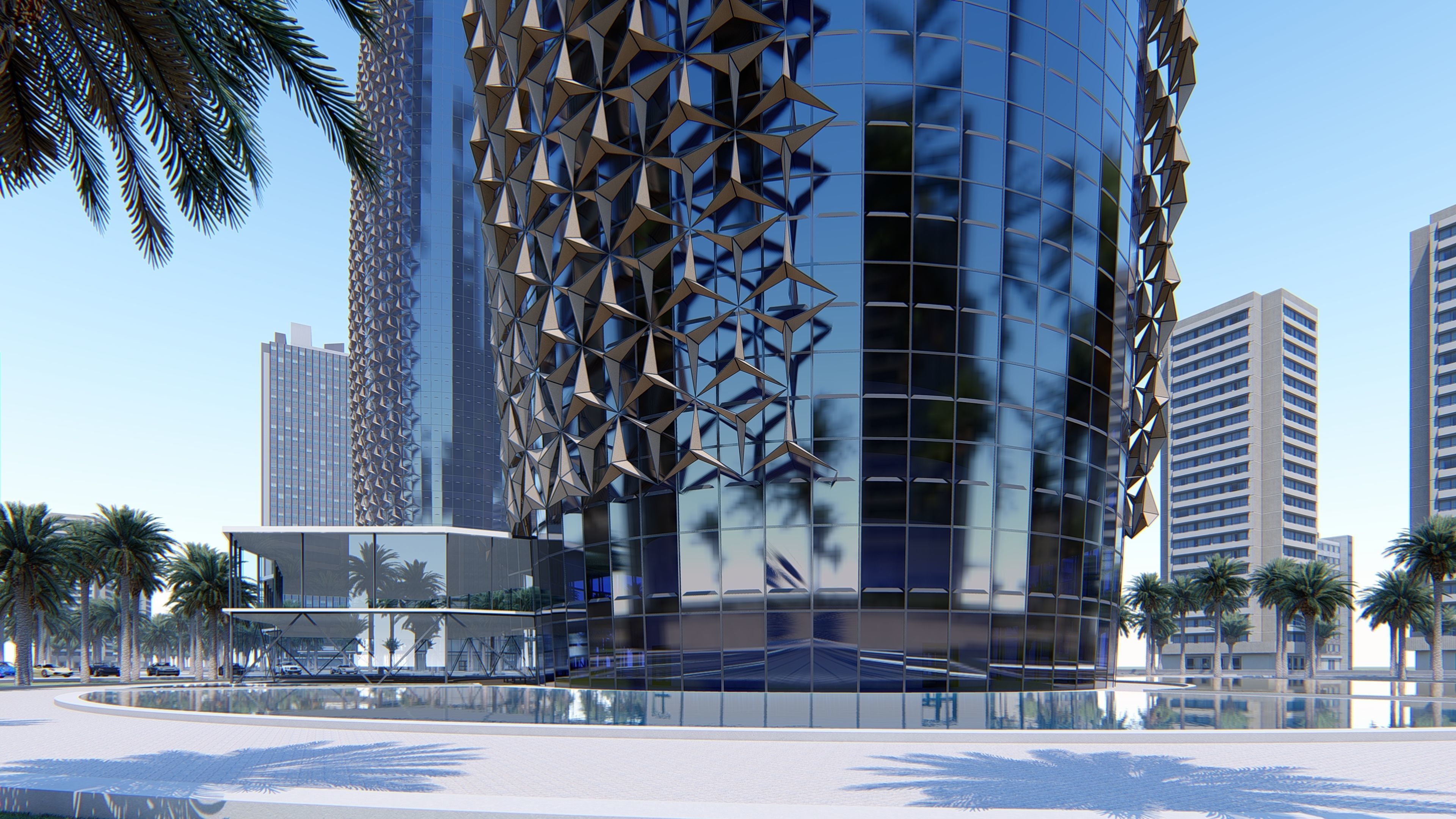 Parametric Tower Facade  3D model_20