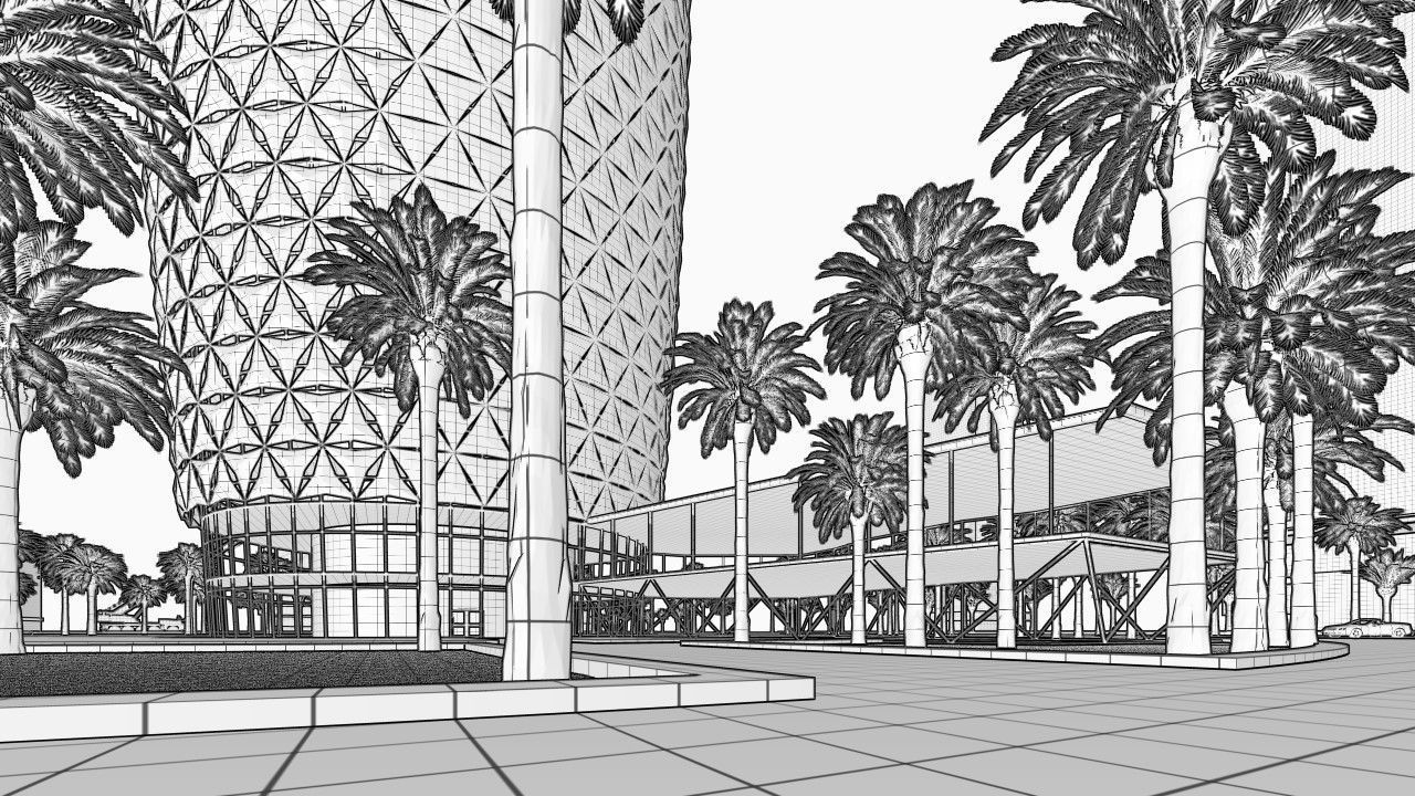 Parametric Tower Facade  3D model_26