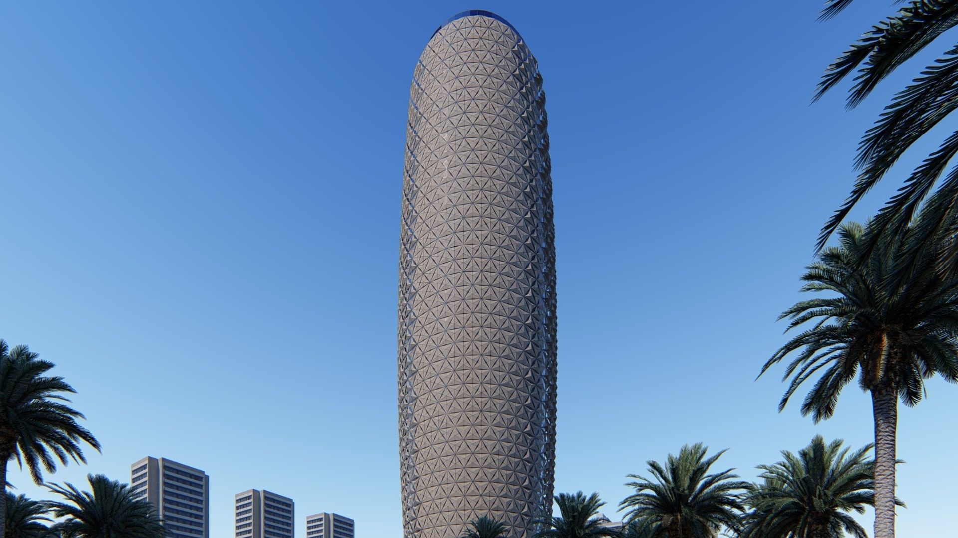 Parametric Tower Facade  3D model_25