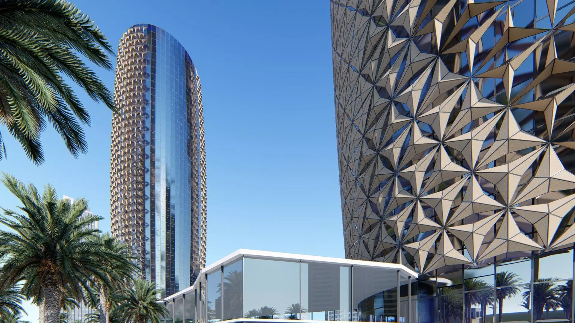 Parametric Tower Facade  3D model_0