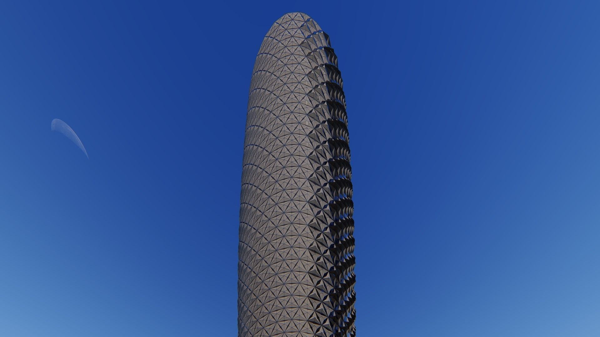 Parametric Tower Facade  3D model_16