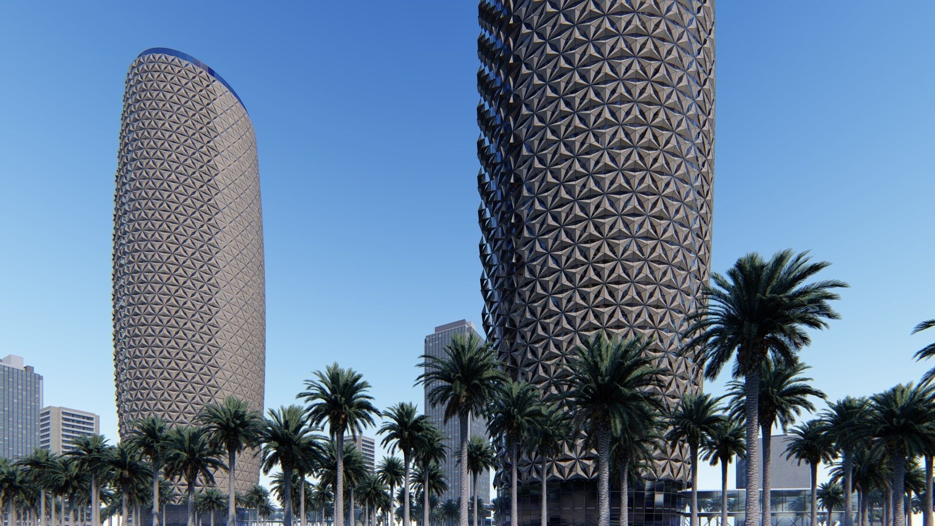 Parametric Tower Facade  3D model_13