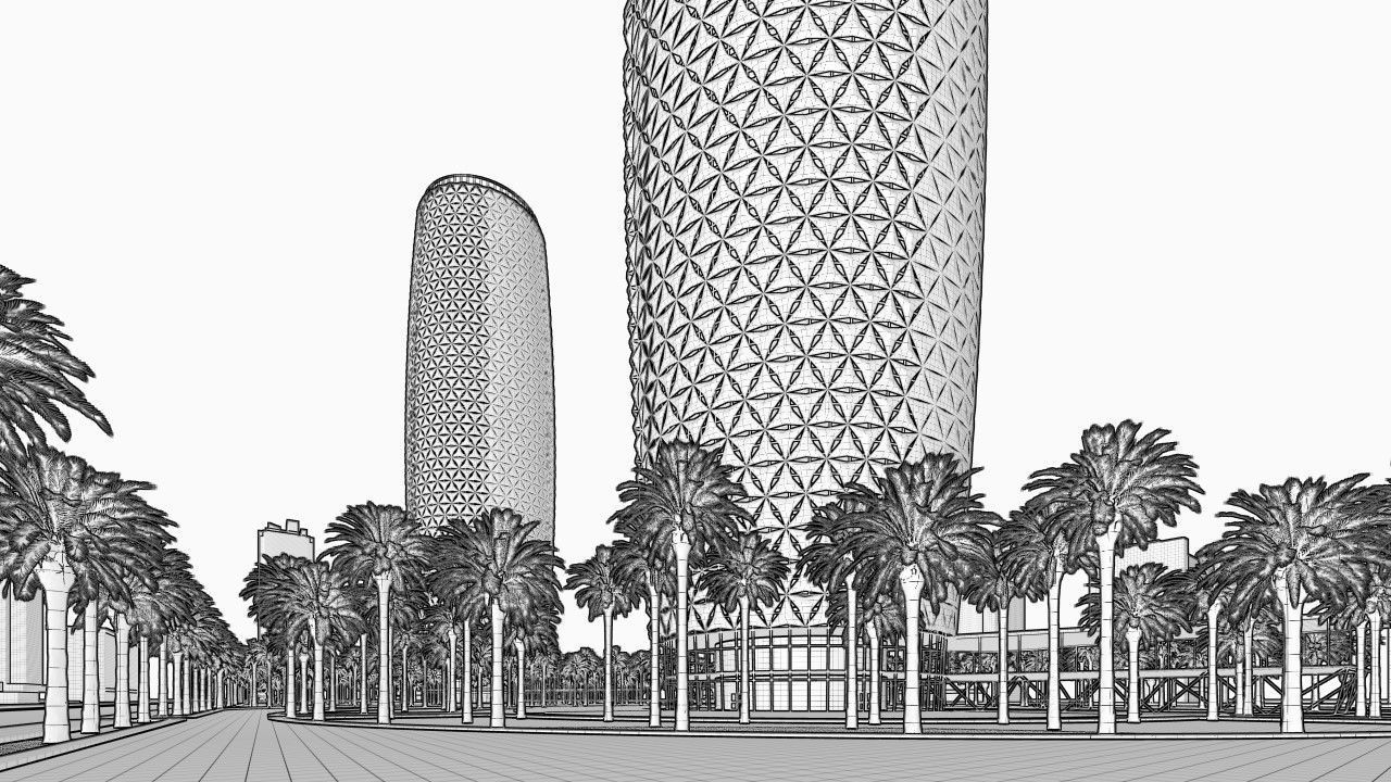 Parametric Tower Facade  3D model_27