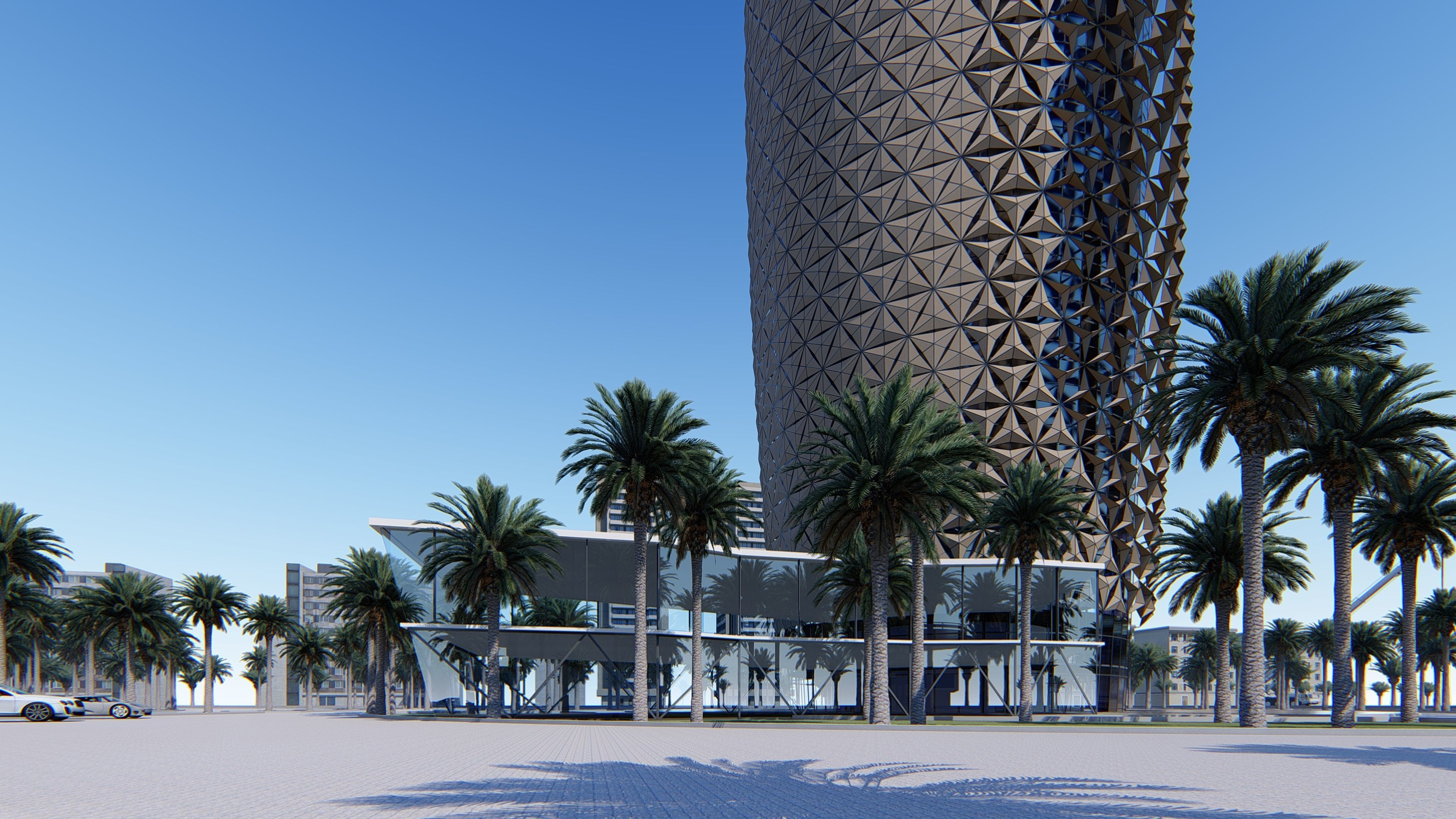 Parametric Tower Facade  3D model_19