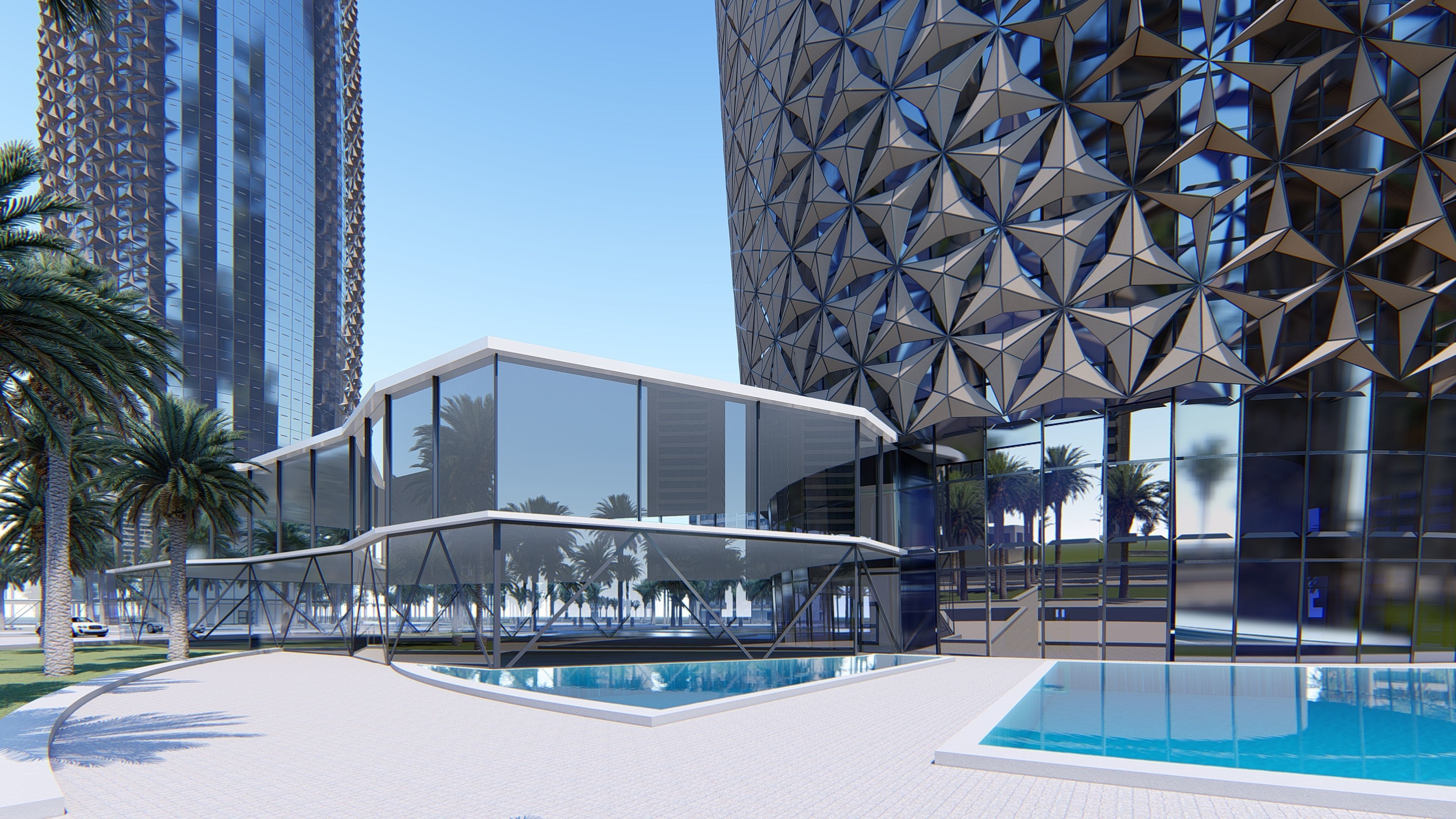 Parametric Tower Facade  3D model_5