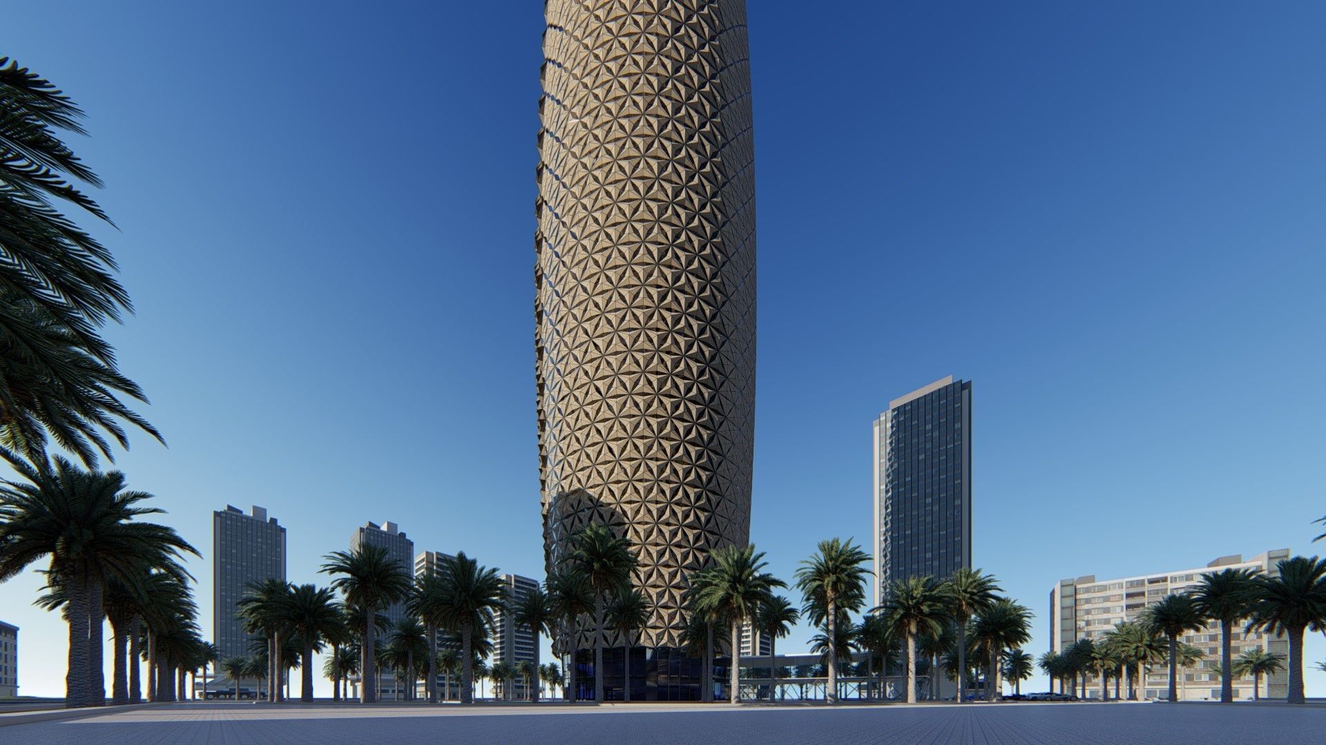 Parametric Tower Facade  3D model_21