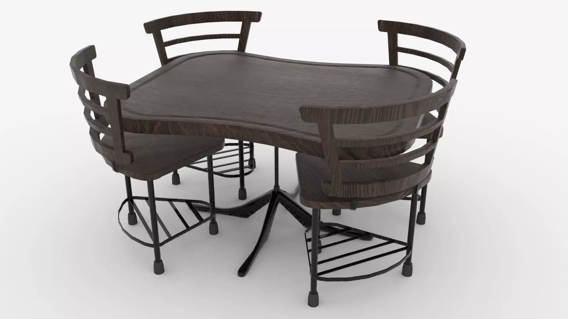 Cofee Table Low-poly 3D model_0