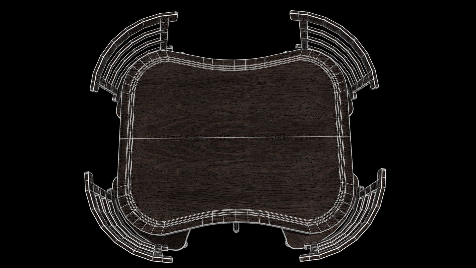 Cofee Table Low-poly 3D model_7