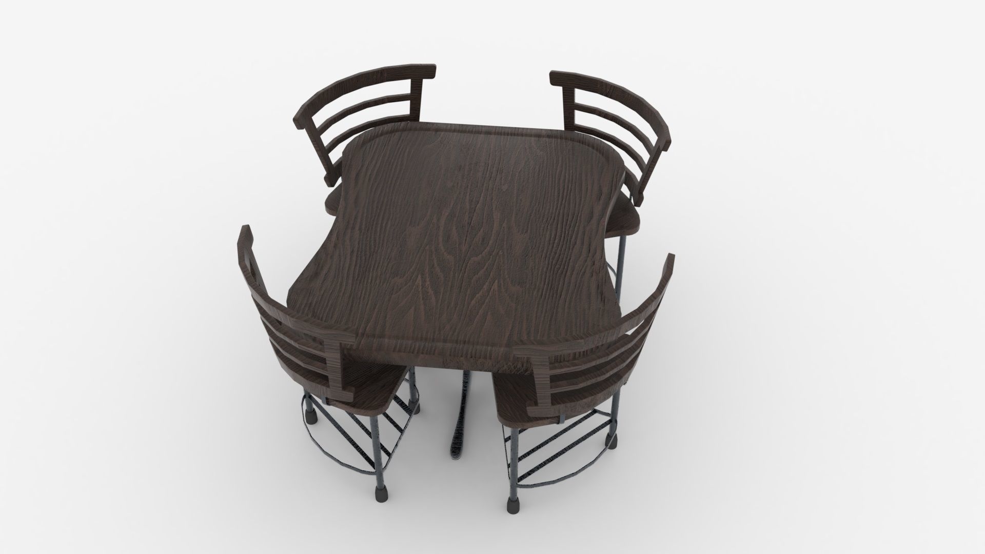 Cofee Table Low-poly 3D model_1