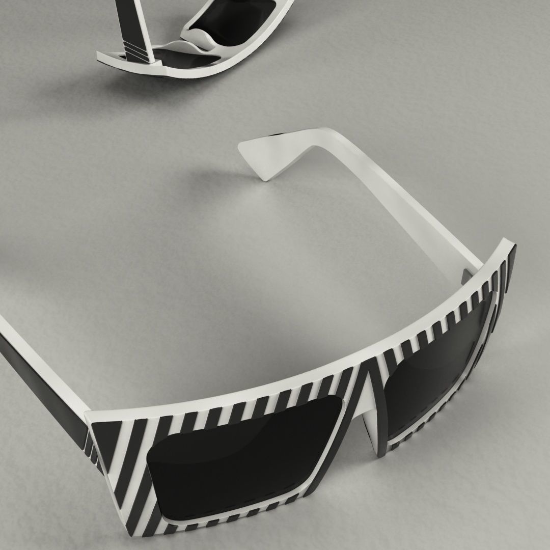 - Fresno - Sunglass Model Low-poly 3D model_9