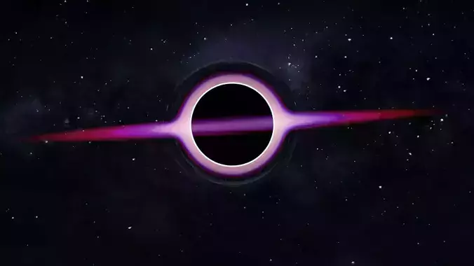 Beautiful animated realistic  blackhole Low-poly 3D model