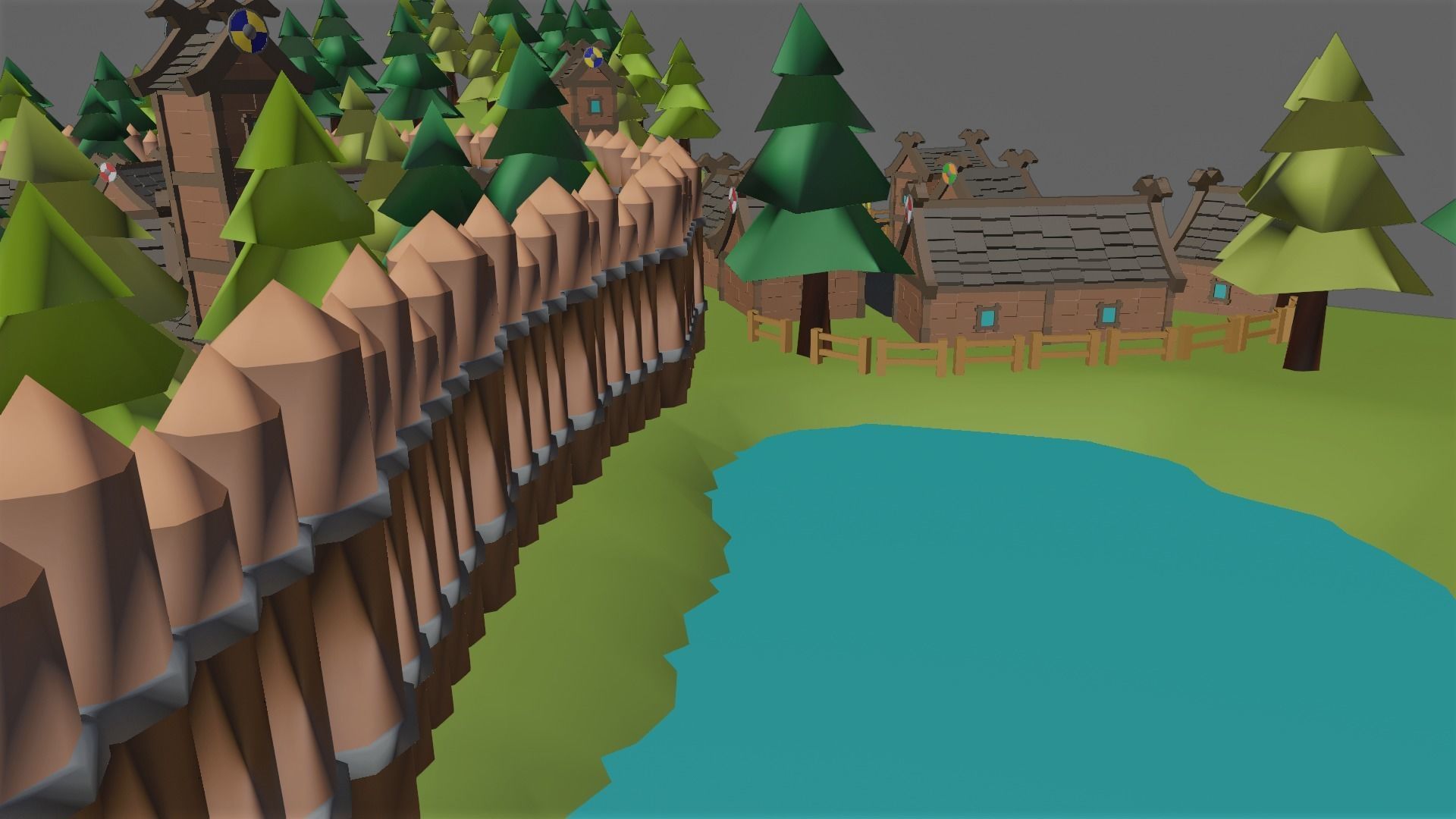 Village medieval 3D model_5