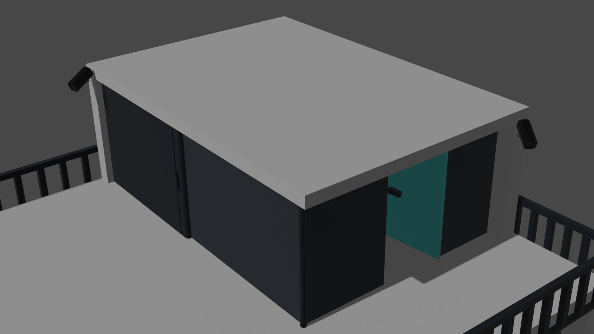 Luxury villa Low-poly 3D model_6