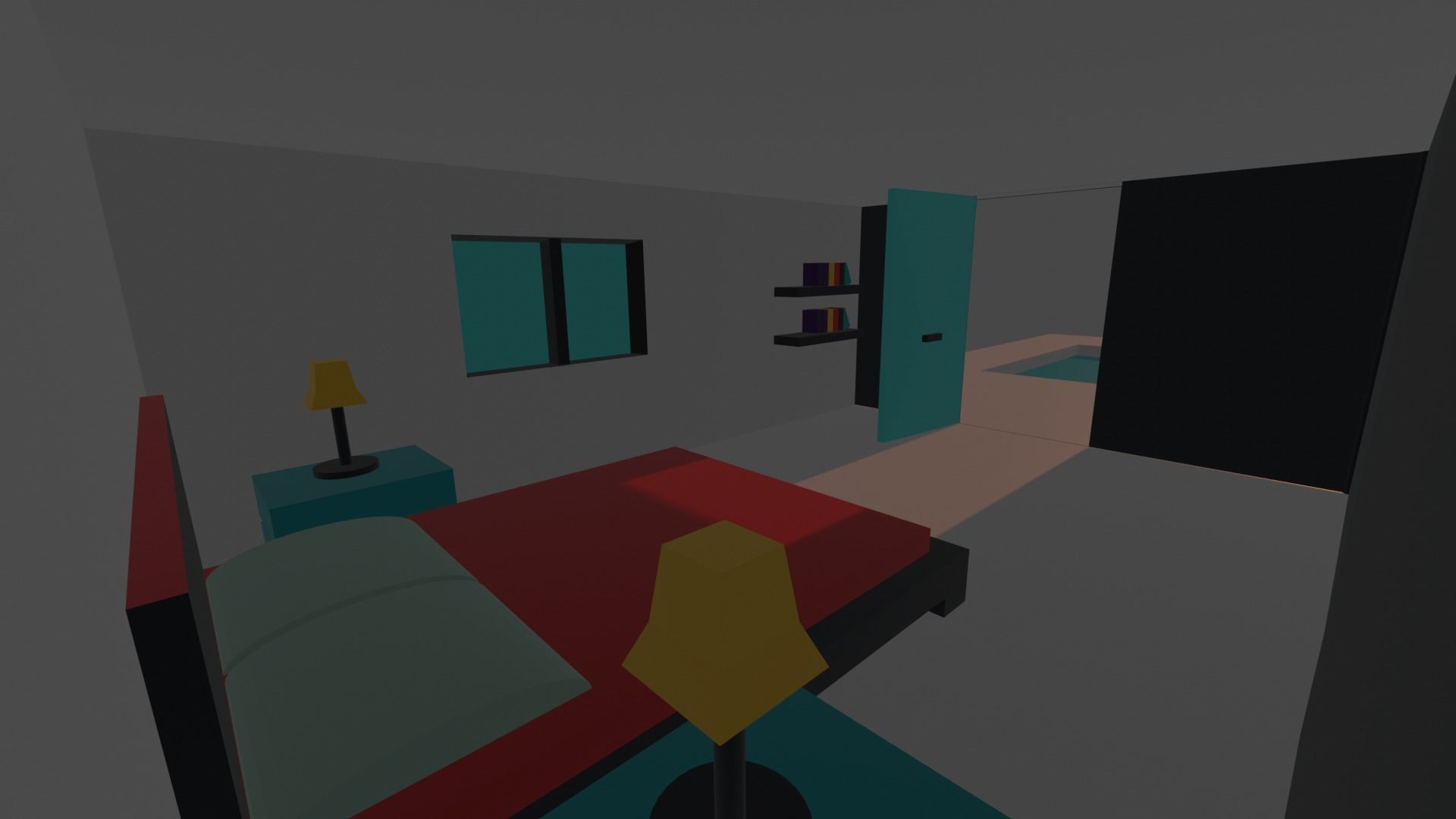 Luxury villa Low-poly 3D model_9